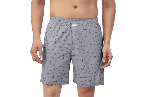 Image of Nermosa Men's 100% Cotton Boxer Shorts - Soft, Breathable, All-Day Comfort (Pack of 3)
