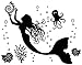 Produktbild wandaufkleber sterne bunt Meerjungfrau Wandtattoo Nymphe Meer Ozean Aufkleber Bad Vinyl Aufkleber Korallen Kunst Room Decor Octopus Aufkleber Baby Aufkleber Meerjungfrau Kinderzimmer Schlafzimmer
