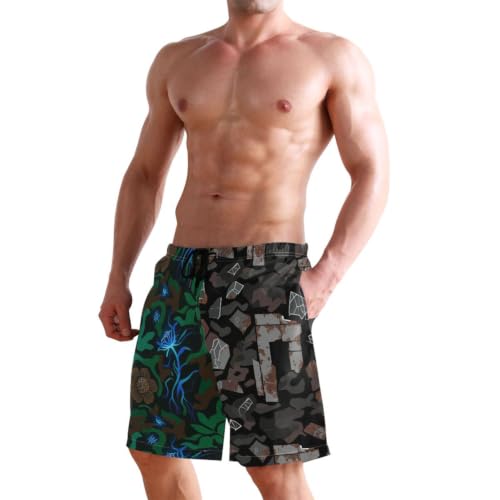 Short de piscine élastique homme séchage rapide coupe 22.9 cm