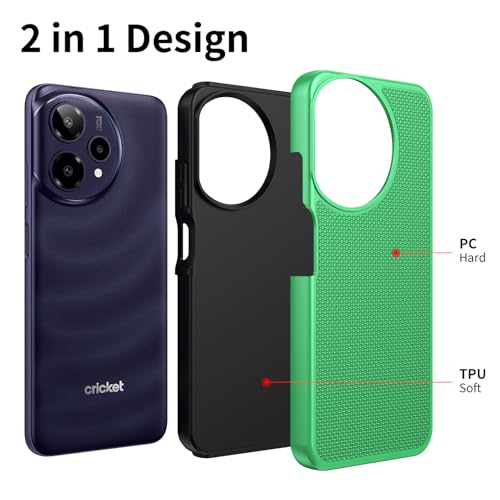 Funda Cricket Icon Plus 2026 y ATT Verge 2 con protector pantalla silicona 6