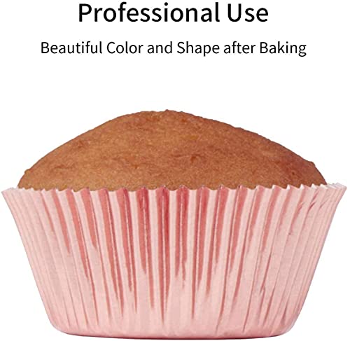 Vibrille Rose Gold Foil Cupcake Liners Standard Muffin Baking Cups, 200-Count #TOP2