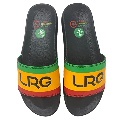 RASTA STRIPE SLIDE SANDALS - MULTI