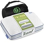 Camping Pillow: Dual Cover, Memory Foam Travel Pillow, Medium Firm Camp Pillow, Camping Pillows for Sleeping, 5 Layers for Support, Small Travel Pillow,Small Portable Pillow 10x16 Inches (White)