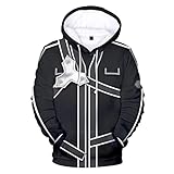 GO2COSY Anime Sword Art Online Hoodie Kirito Cosplay Costume Sweater Jacket Sweatshirt Fleece