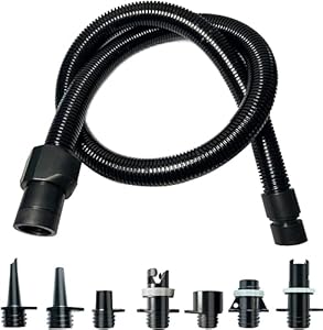 Sup Pumpe Adapter Kit, Aufblasbares Boot Sup Pumpe Luftschlauch mit 7 Luftventil Düsen Elektrische Sup Luftpumpe Zubehör Ersatzteile für Aufblasbares Stand Up Paddle Board Schlauchboote Zelt Pool