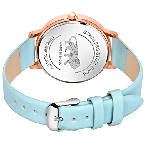 Image of Acnos Women's Classic Butterfly Dial Analog Watch with Leather Strap