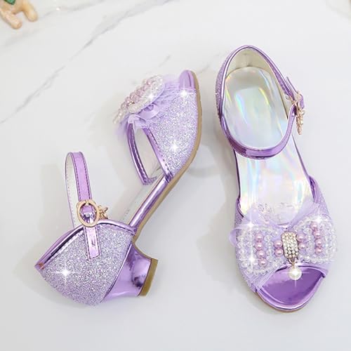 IWIHMIV Girls Low Heels Sandals Toddler Princess Shoes Open Toes with Ankle Strap Rhinestone Dress Shoes for Kids4