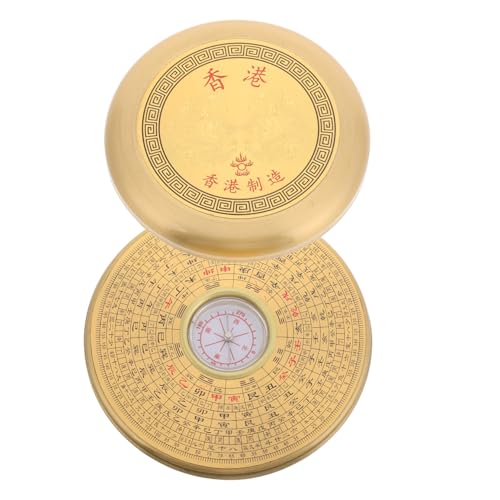 Brújula portátil de cobre Feng Shui para camping y senderismo miniatura 1