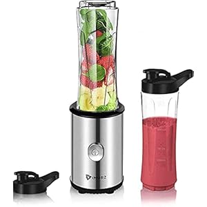Personal Blender Smoothies Maker with 2 x 600ml Tritan Blending Bottles for Smoothie, Milkshake, Fruit Vegetables Drinks,350W