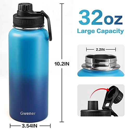 32 Oz Sports Water Bottle, Metal Flask, Insulated Water Bottle For Travel, Hot Or Cold Thermos Double Wall Stainless Steel Easy To Clean, Leak-Proof And Bpa Free For Gym, Picnic, Trip #TOP1