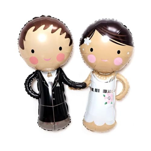 OUDQFCJ 2 unidades Set decoração de casamento, balões Just Married, Sr. e Mrs balões gigantes de folha, decoração para carro, festa de casamento e celebrações