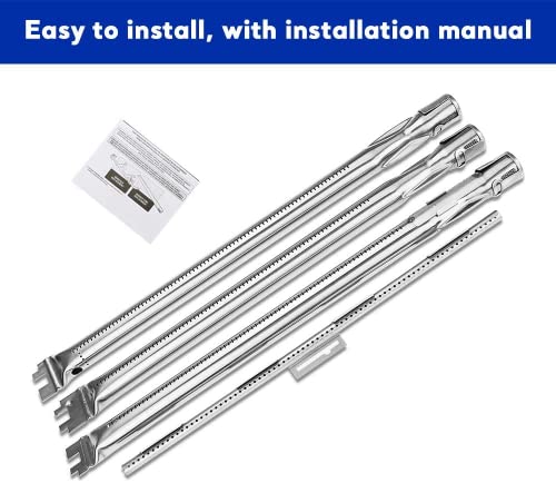 Uniflasy 69787 Grill Burner Tubes For Weber Spirit And Spirit Ii 300 Series, Spirit E310 E320 S310 S320 E330 S330 304 Stainless Steel Gas Grills, 18 Inch Grill Burner For Weber Spirit Grill Parts #TOP6