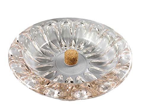 9" Diameter Heavy Glass 4 Pipe & Cigar Ashtray