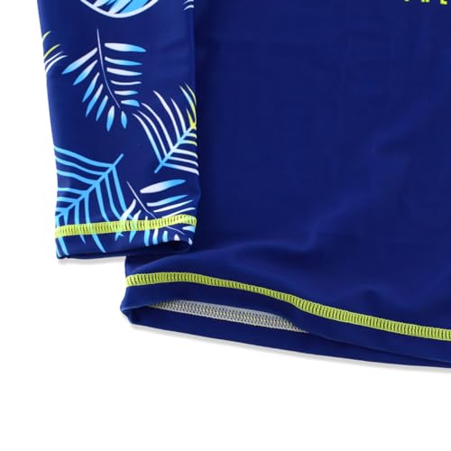 Image of Kids Short Sleeve Sunsuit Swimwear Boys Two Piece Rash-Guard-Sets Dinosaur Pattern