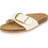 Supersoft Damen Schuhe Sandalen Hausschuhe Pantoletten Lederfußbett 274-570 Weiß Gold