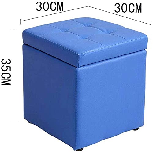 Taburete para pies de cuero multifuncional para hogar y tocador 4