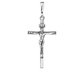 Cross Sterling Silver 925 Solid Pendant INRI Crucifix Jesus Christ Religious Unisex Jewelry