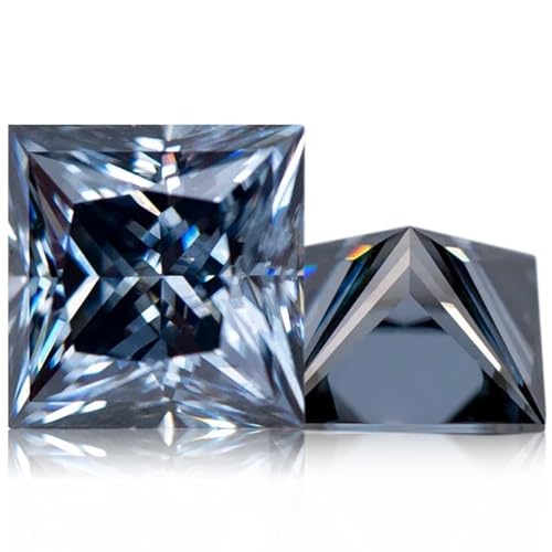 Moissanite princesse grise haute clarté : l'alternative durable pour éviter les pierres ternes
