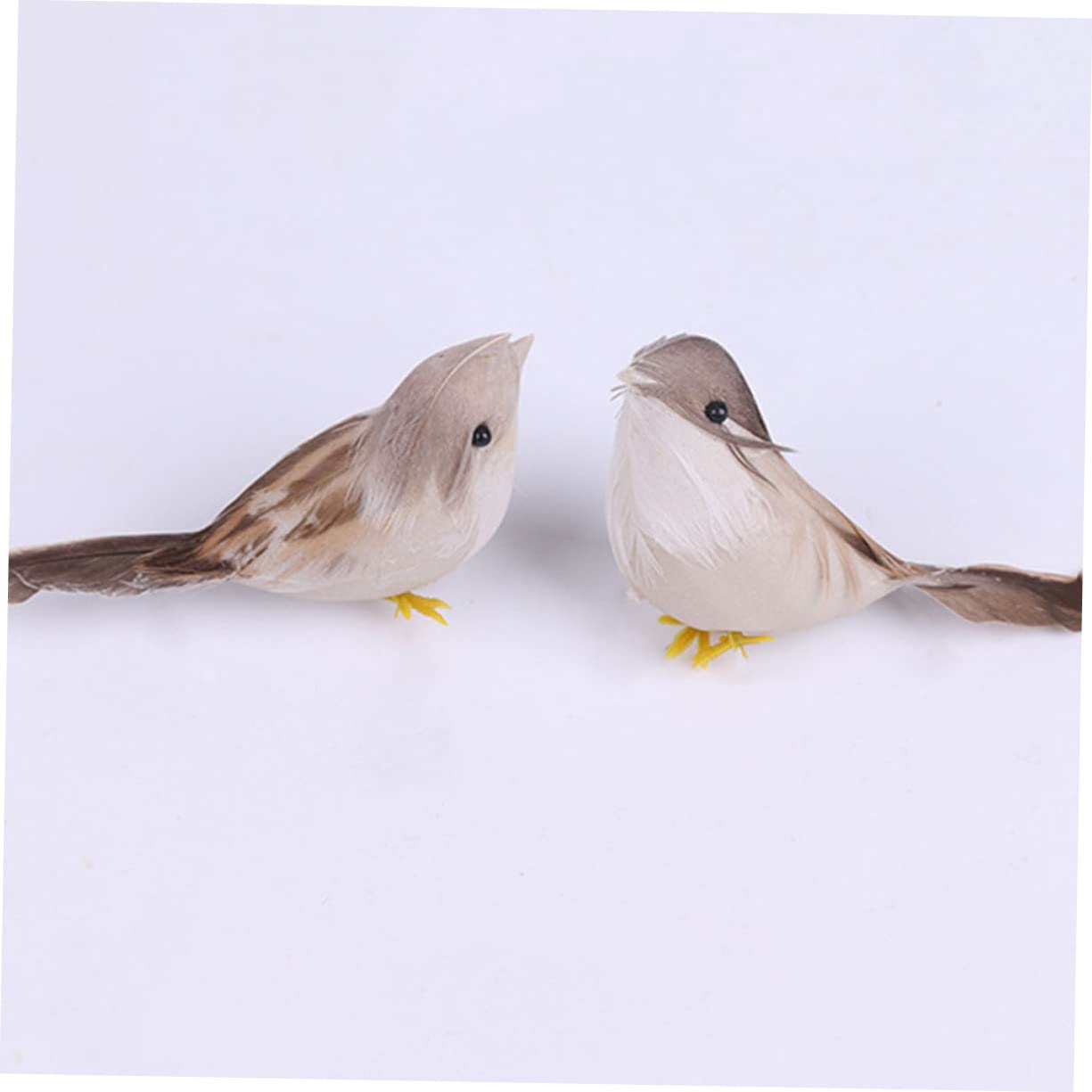 ABOOFAN 4ensembles Set De Nids Oiseaux Rattan Artificiel Décorations pour Mariages Et Fêtes Accessoires De Jardin Nid avec Oiseaux Et