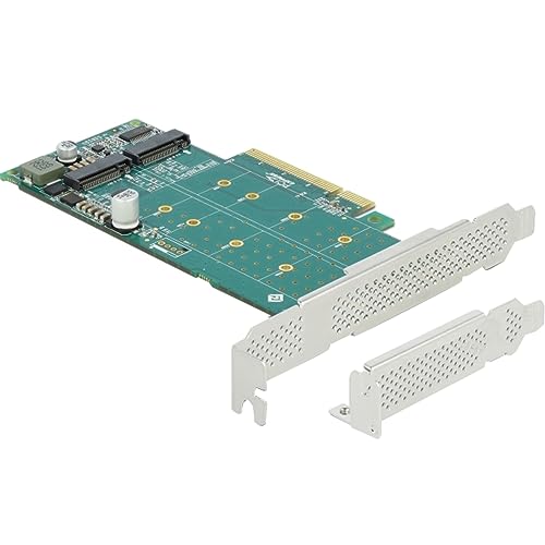 Delock 89045 PCI Express x8 Card to 2 x Internal NVMe M.2 Key M - Bifurcation -
