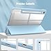 Fintie Hybrid Slim Case for Samsung Galaxy Tab S10 Lite/ S10 FE/ S9 FE 10.9 Inch/Tab S9 11 Inch with S Pen Holder, Shockproof Cover with Clear Transparent Back Shell, Auto Wake/Sleep, Blue