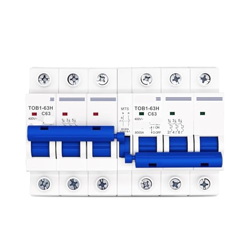 Interruptor de transferencia manual CA 3P+3P 10A para evitar apagones por fallos de línea
