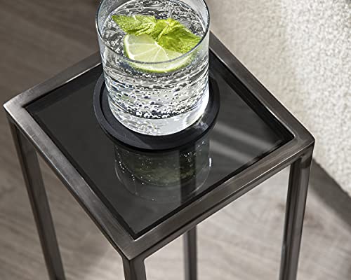 Kate and Laurel Jaspur Modern Drink Table, Gray, Decorative Glam Accent Table for Display and Storage by Kate and Laurel - Image 2