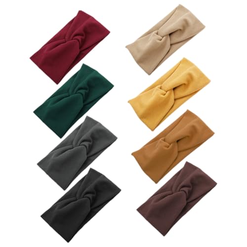 Bandeaux sport cheveux femmes pour yoga et fitness sans sueur - 8 PCS