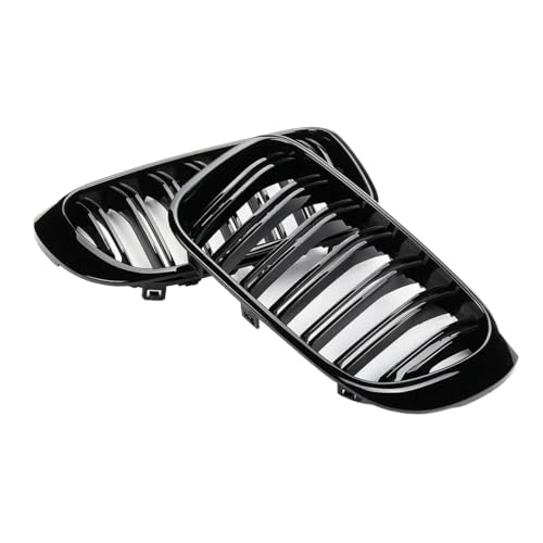 Calandre double ligne mailles noires brillantes pour pare-choc X3 F25 X4 F26 LCI