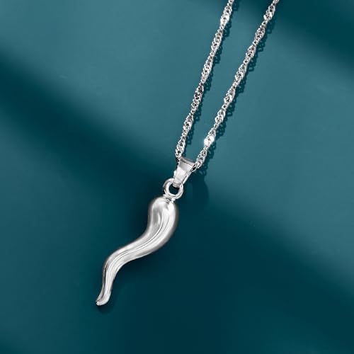 Ross-Simons Sterling Silver Italian Horn Pendant Necklace3