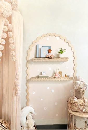 Arche décorative en bois ondulé 85x162 cm pour rénover un mur de chambre enfant sans percer