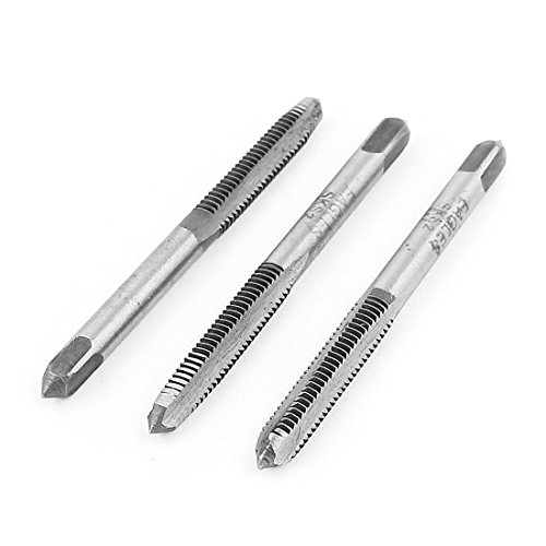 uxcell M4x0.7mm Straight 3 Flutes Metric Hand Taps 3 Pcs