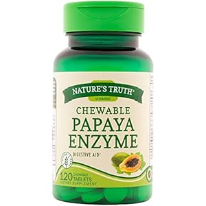 Nature’s Truth Chewable Papaya Enzyme – 120 Tablets, Pack of 4