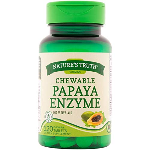 Nature’s Truth Chewable Papaya Enzyme – 120 Tablets, Pack of 4