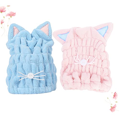 Cabilock Toalha De Cabelo De Microfibra 4 Unidades Envoltório De Toalha De Cabelo De Secagem Rápida