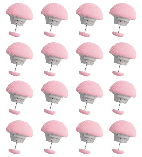 Image of DIVOX Duvet Clips Mushroom Cover Pins Cotton Quilt Fixer Duvet Fasteners Grippers Anti-Movement Bed Clamps Sheet Holder for Socks Curtains Cove Fixing Clips (Pink, 16)