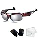Bluetooth Glasses Headphone Stereo Music Bluetooth Sunglasses Polarized Glasses Wireless Headset Microphone Compatible with Android iOS Cell Phones Samsung Galaxy Note 9 8 5 S9 S8 S7 S6 Edge Red