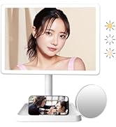 Amazon.co.jp: FACSINATE 女優ミラー 三面鏡 卓上鏡 化粧 ledメイク