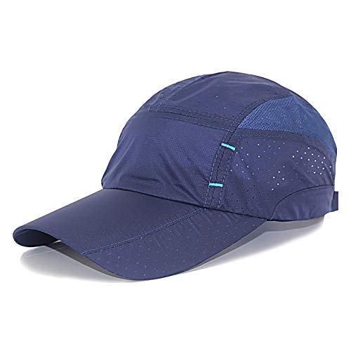 LETHMIK Sport Cap Summer Quick-Drying Sun Hat Unisex UV Protection Outdoor Cap Navy Blue