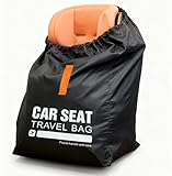 Kcicephine Car Seat Travel Bag for Airplane,Gate Check Storage Bag for Car Seat Airport,Universal Car Seat Bags Essentials for Air Travel,Perfect Family Vacations, and Parents with Infants, Black