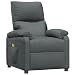 Produktbild vidaXL Massagesessel, Relaxsessel mit Liegefunktion Vibrationsfunktion, Verstellbarer Sessel Fernsehsessel, Liegesessel Polstersessel, Dunkelgrau Stoff