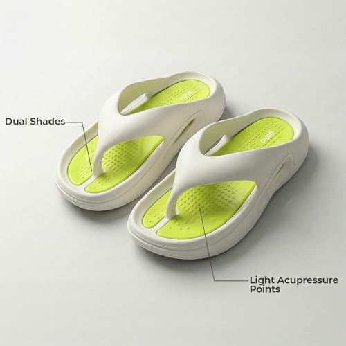 Image of YOHO Sponge Flip Flops for Men | Orthopedic Slippers & Mild Acupressure | Waterproof Monsoon Footwear | Dual Tone EVA Footbed