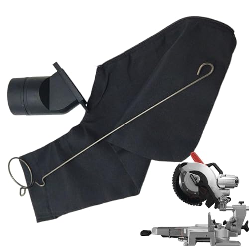 Bolsa de recogida de polvo para sierra ingletadora, bolsa para el polvo de sierras circulares – eficaz bolsa para el polvo transparente y transparente, duradera y robusta bolsa de recogida de polvo