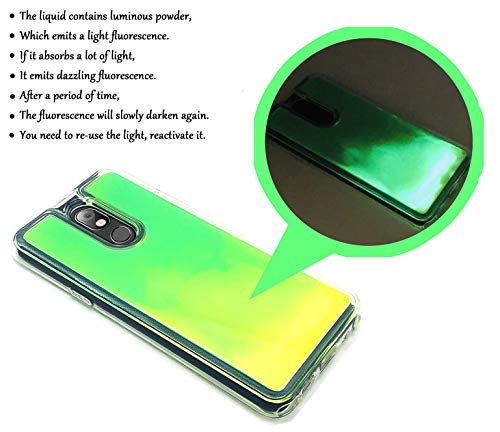 Vensen Liquid Fluorescent Case For Lg Stylo 5 / Lg Stylo 5V / Lg Stylo 5 Plus Soft Tpu Luxury Glow In The Darkness Noctiluncen Luminous Neon Sand Case Fit Stylo5 Stylo5V Stylo5Plus (Green) #TOP4
