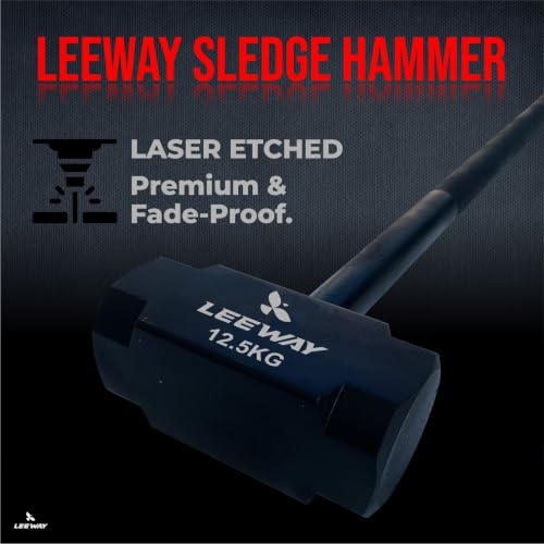 Image of LEEWAY 12 Kg Sledge Hammer for Strength Training, Gym Hammer, ClubBell, MaceBell for Full Body, Shoulder, Grip and Forearm Workout, Stretching Exercise Sledgehammer (Hammer, 12 kg)