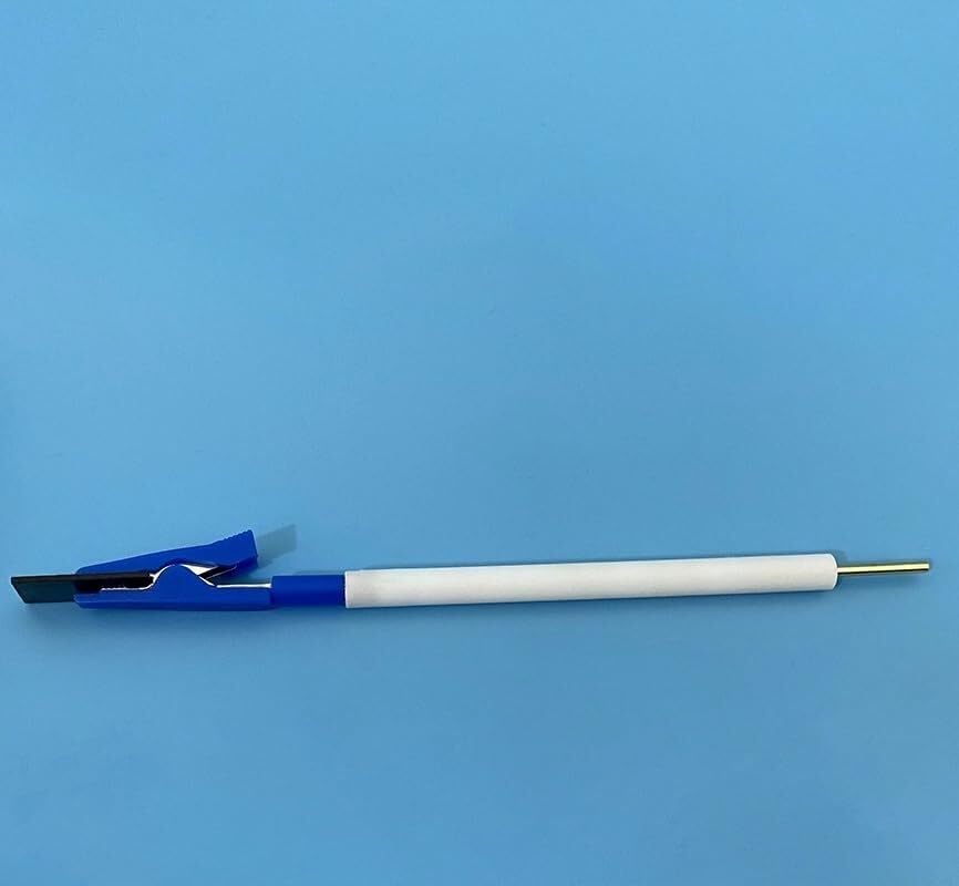 Metalowy klips do uchwytu elektrody, zaciskowy zacisk eksperymentów elektrochemicznych - szerokość szczeliny 10 mm, średnica pręta 6/8x80(10mm)