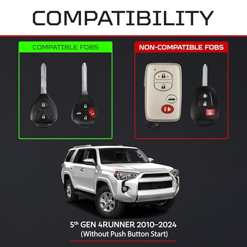 Porte-clés 4Runner blanc ABS accessoire voiture 5e génération