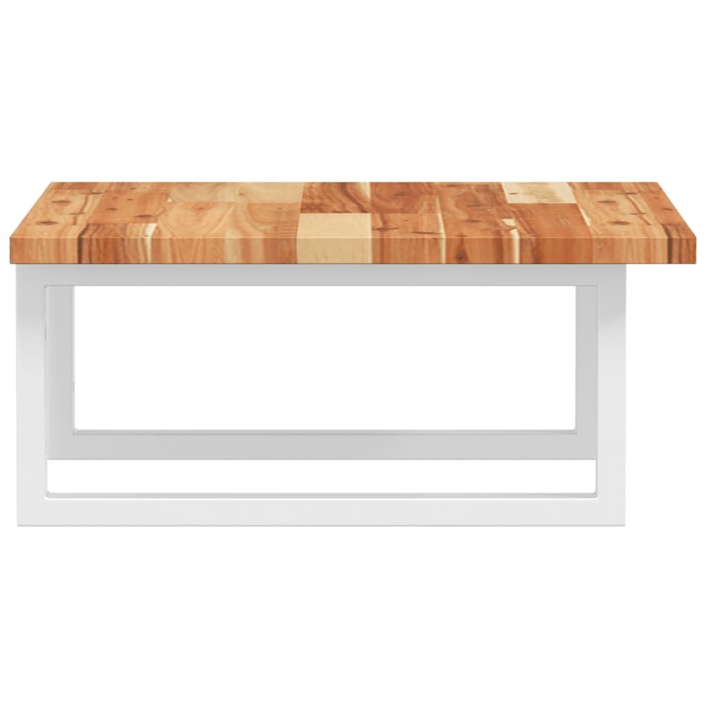 Estantería para lavabo de pared de acero y madera de acacia, 50 x 50 cm, 2 soportes, ahorra espacio, resistente, para cuarto de baño y uso de muebles de baño