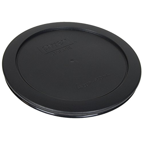 image for Pyrex 7201-PC 4 Cup Round Storage Cover for Glass Bowls (6, Black)