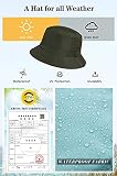 Comhats Kapelusz przeciwdeszczowy unisex dla kobiet i mężczyzn, wodoszczelny kapelusz z wiaderkiem, na plażę, do surfowania, wędkowania, UPF50 szerokie rondo, kapelusz przeciwsłoneczny